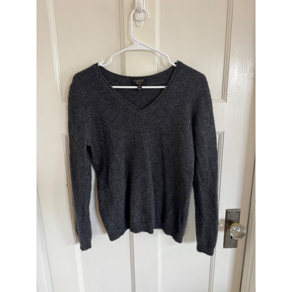 Charter Club dark gray cashmere sweater size medium